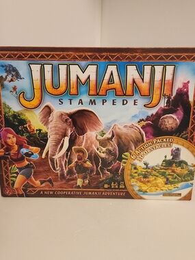 Jumanji Stampede Cooperative Board Game, 3D Adventure Game, Family Game